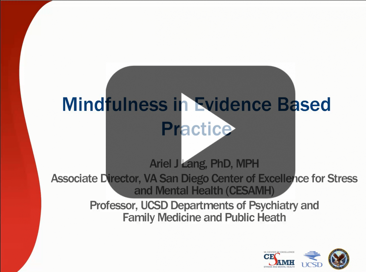 Mindfulness in Evidence-based Practice Webinar Title Screen